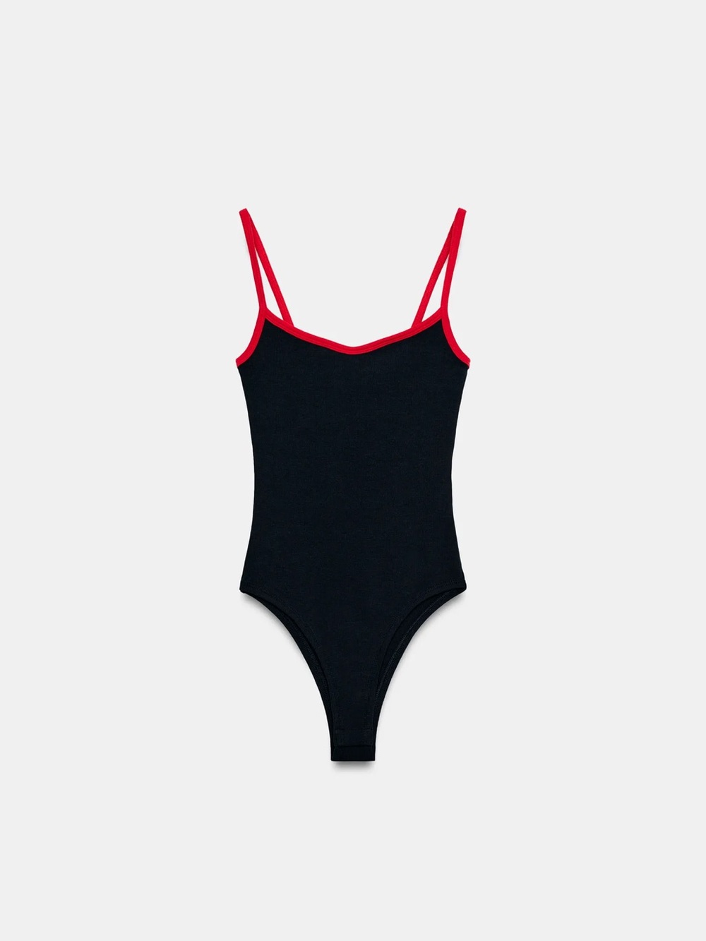 Zara navy and white One-Piece Bodysuit with Red Trim